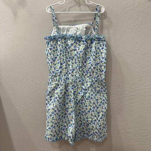 Mini Boden Blue Floral Tank Romper - Picture 6 of 9